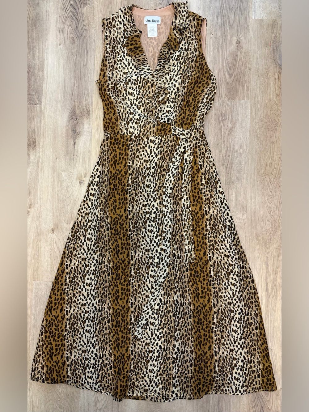 Ultra Dress Collection Leopard Print Wrap Maxi Dress